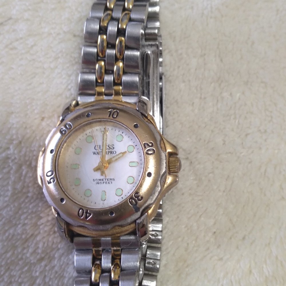 TWO TONE GUESS WATCH